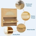 thumbnail image 5 of TROPOW Rattan Shoe Storage Cabinet with Flip Drawers, Free Standing Narrow Shoe Organizer Cabinet with Rattan Doors, Wooden Shoe Rackf for Entryway, 5 of 7
