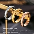 thumbnail image 3 of Sonducket Anillo de ceremonia de fiesta de boda para adultos, anillos de aleación de estilo moderno para amantes de las parejas, joyería de Ropa, zapatos y accesorios Miscelánea Oro Talla 9, 3 of 6