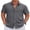 Dark Grey, variant on COOFANDY Men' Button Up Shirts Short Sleeve Casual Beach Shirt Linen Vacation Shirts