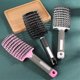 thumbnail image 3 of 3 pcs Tangle Comb, Boar Bristle, Curved Comb, Tangle Hair Styling Brush, Use in Styling Hair Brush Set, 3 of 5