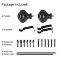 thumbnail image 4 of UTOPIA ALLEY Wall Mounted 3/4 Inch Curtain Rod - Curtain Rods For Windows 86 to 120 Inch, Adjustable Drapery Rods, Black Curtain Rods, Bedroom Curtain Rods, Tapestry Poles (Black 86"-120"), 4 of 8