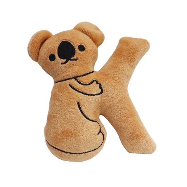 CSChome Jouet en Peluche pour Chien - Peluche Alphabet Interactif avec Son, Résistant aux Morsures, Soulage l'Ennui, Jouet pour Chien Attrayant