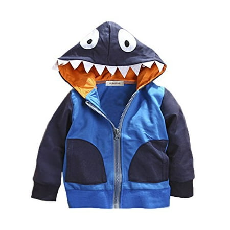 

stylesilove Young Kids Boy Cute Animal 3D Hoodie Jacket (120/5-6 Years Shark)