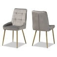 thumbnail image 2 of Baxton Studio Gavino Dining Chair, Set of 2, Grey and Gold, 2 of 8