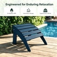 thumbnail image 4 of Folding Adirondack Ottoman HDPE Outdoor Adirondack Chair Footrest for Outside Indoor,19.7in W,Blue, 4 of 7