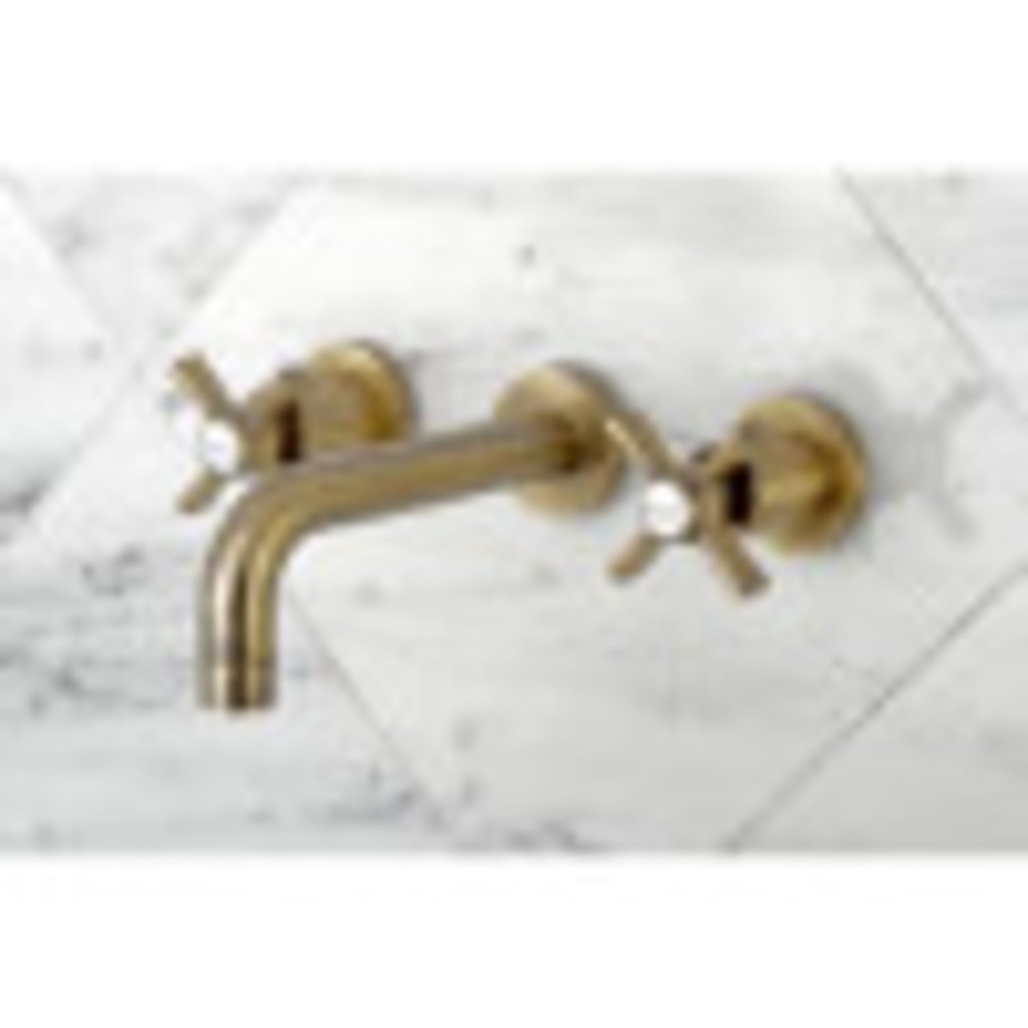 Kingston Brass KS8123ZX Millennium 2-Handle Wall Mount Bathroom Faucet, Antique Brass