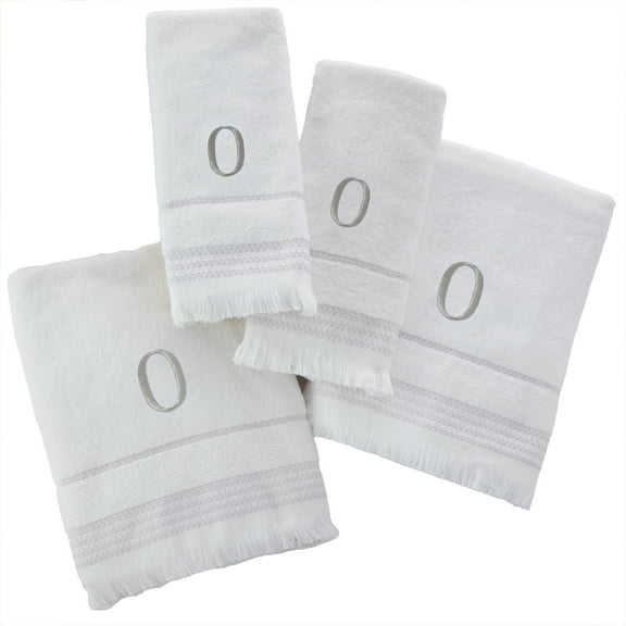 Casual Monogram O 2 Bath & 2 Hand Towel Set