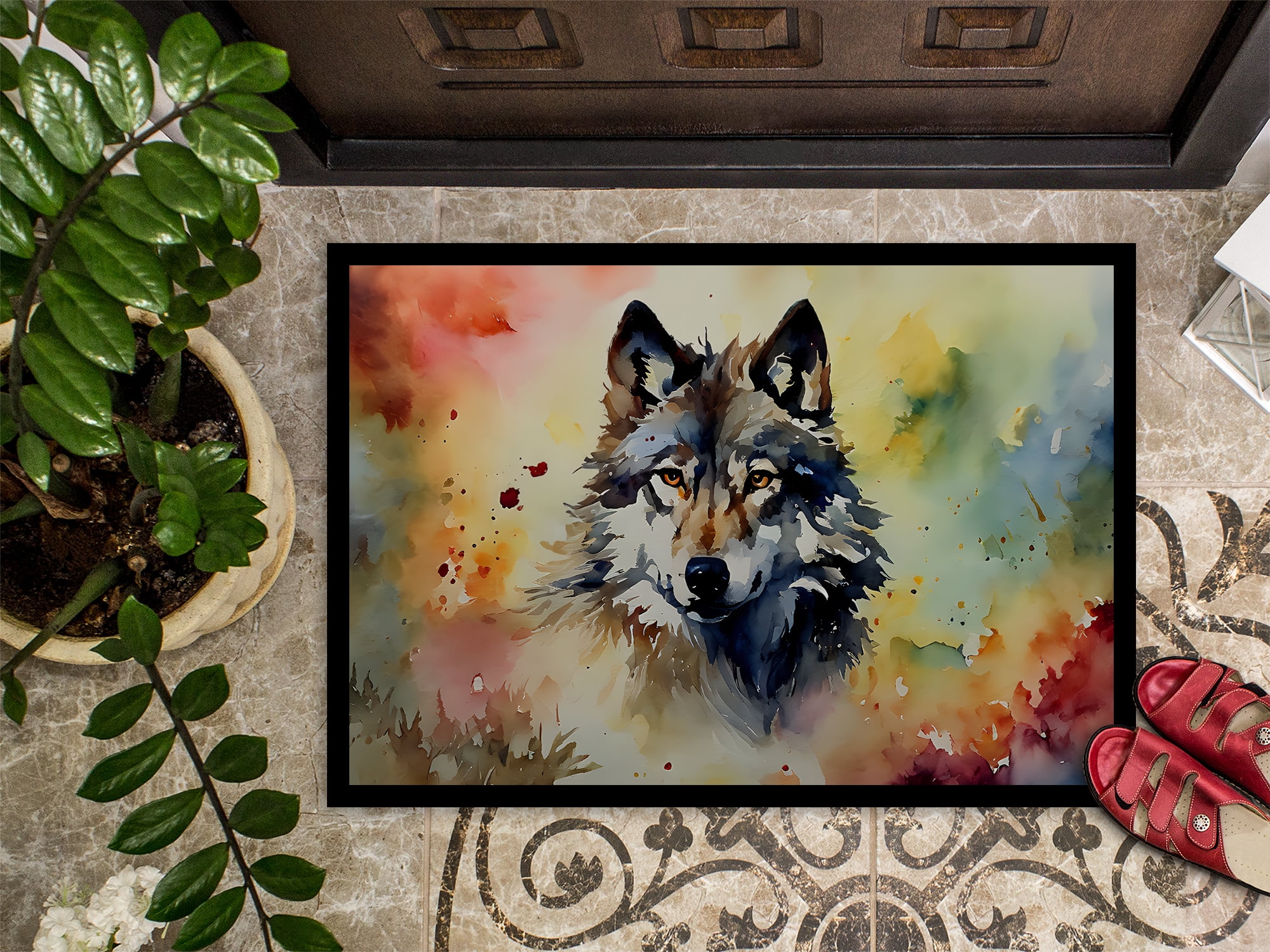 Carolines Treasures DAC3004MAT 0.15 x 18 x 27 in. Wolves Wolf Doormat