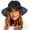 Black, variant on HAiming Women's Sun Visor Hat Wide Brim Straw Ponytail Summer Beach Hats UV Protection Foldable Packable Cap UPF 50+
