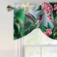 Bird Floral Tie Up Valances Curtain, Hummingbird Spring Decorative ...