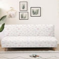 thumbnail image 3 of Jiueut Bow Pattern Armless Futon Sofa Slipcover, Folding Sofa Cover Stretch Elastic Washable Couch Sofa Bed Furniture Protector Slip Cover for Living Room Kids Pets, 3 of 7