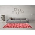 thumbnail image 3 of Ahgly Company Indoor Round Abstract Red Modern Area Rugs, 7' Round, 3 of 4