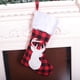 thumbnail image 5 of Juego de medias navideñas de 3, medias grandes a cuadros de búfalo rojo y negro de 19" con adornos de felpa, decoraciones de medias personalizadas, 5 of 7