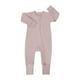 thumbnail image 2 of Baby Boys Girls Bodysuits Long Sleeve Solid Color Round Neck Bodysuit Baby Boys Girls Home Minimalist Comfortable Everyday Wear Bodysuits，12 -18 Months, 2 of 9