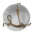 thumbnail image 3 of 6.25" x 8.25" Aaliyah Small Geometric Pattern Metal Indoor Hanging Planter with Jute Rope & Decorative Wood Beads, 3 of 6