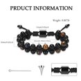 thumbnail image 2 of Double layer Tiger Stone Cremation Jewelry Lava Stone Urn Bracelet for Ashes for Women Men Healing Balancing Genuine Memorial Bracelets Memorial Urn Bracelet, 2 of 6