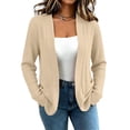 thumbnail image 2 of OGLCCG Cardigans for Women Classic Casual Lightweight Open Front Ribbed Knit Cardigan Sweaters with Pockets S-XXL, 2 of 6