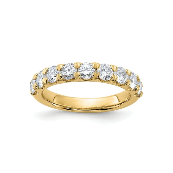 FJC Finejewelers 14 kt Yellow Gold 1.50ct. 9 Stone G H I True Light Moissanite Band 3 mm