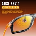 thumbnail image 3 of POWERTEC Safety Glasses ANSI Z87.1-2020, Clear Wraparound Protective Eyewear with Removable Foam Gasket, UV Protection for Construction, Woodworking & Jobsite Use (72317), 3 of 7