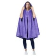 thumbnail image 2 of Catalonia Women's Poncho Cape, Sherpa Fleece Cloak Coat, Snuggly Hooded Wearable Blanket, Gift Idea for Adults and Teen Girls, Purple, 2 of 7