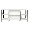 thumbnail image 5 of JERFIT 80 inch Industrial Farmhouse TV Stand with Storage, White Entertainment Center for Living Room, Modern Wood & Metal TV Console for up to 80 inch TVs, 5 of 10