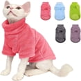 thumbnail image 2 of Turtleneck Cat Sweater Coat Winter Warm Hairless Cat Clothes Soft Fluff Pullover Shirt for Maine-Coon Cat Chihuahua Pet Clothing ShopWise Round, 2 of 12