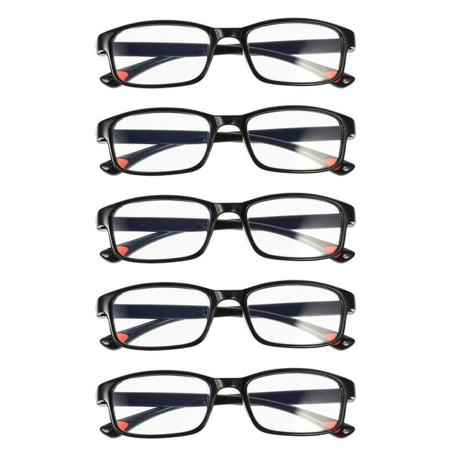5 Pcs Lunettes de Lecture Résistantes à la Fatigue Lunettes pour Personnes Âgées Lunettes de Lecture d'Intérieur Lecteurs pour Hommes