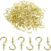 Mini Ceiling Screw Hooks, 200 Pieces 1/2 Inch Cup Hooks Screw-in Hooks for Hanging Plants Mug Arts DecorationsGold