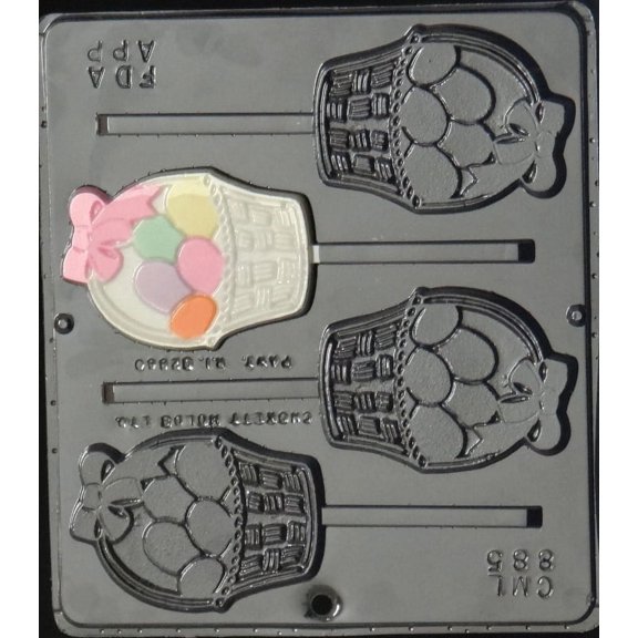 885 Egg Basket Lollipop Chocolate Candy Mold