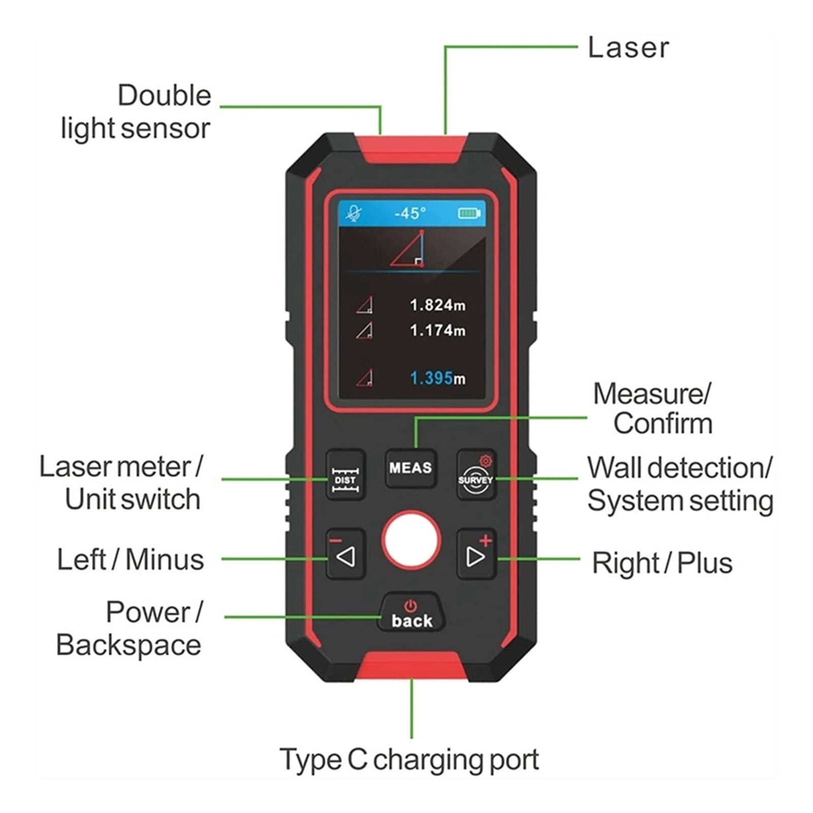 Wall Scanner Wire Metal Detector,Wall Detector Center HD LCD Display With 3 In 1 Professional Electronic Sensor