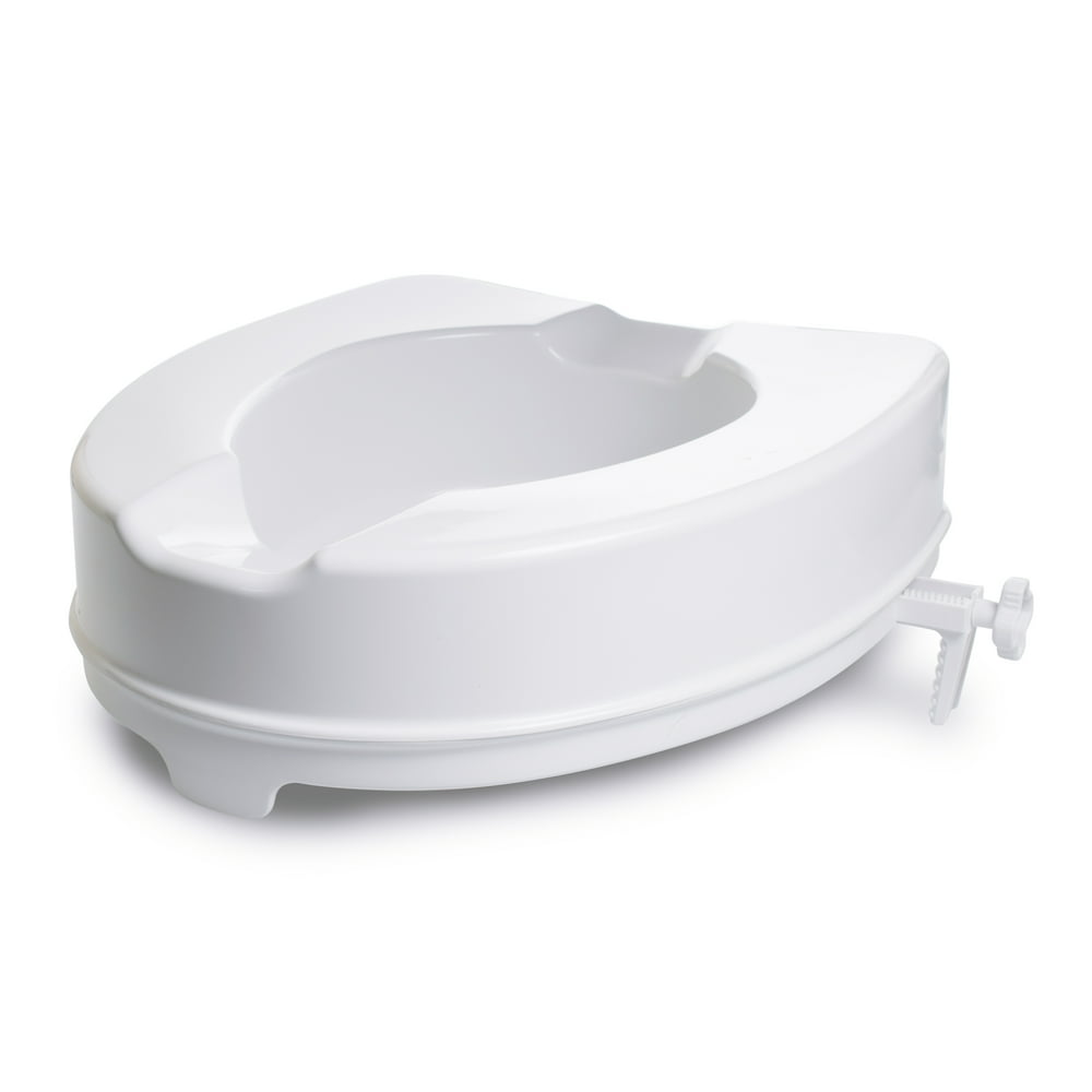 McKesson Raised Toilet Seat 4 Inch Height White 400 lbs. Weight