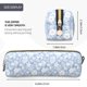 thumbnail image 3 of Fotbe Gray White Floral Estuche para Lápices de Cuero con Estampado, Estuche con Cremallera Resistente, Organizador Compacto y Elegante para Papelería, 3 of 7