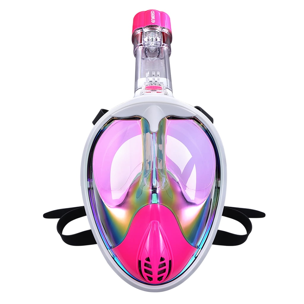 ENKEEO Snorkel Mask Full Face 180°View Diving Mask With Action Camera Mount, Anti-fog Anti-leak Technology, Ear Pressure... by Enkeeo