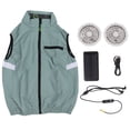 thumbnail image 1 of Chaleco de enfriamiento Protector solar de 3 velocidades Sin mangas Transpirable Ropa ligera con aire acondicionado para sitio de construcción al aire libre L, 1 of 5
