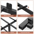 thumbnail image 5 of Twin Corner Bed Frame with Storage and Led Lights Metal Platform Bed Frame Twin Size with Storage Drawers & Charging Station Twin Size Daybed for Living Room,Bedroom,Guest Room,Wood Guardrail,Black, 5 of 9