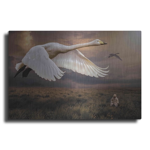 Luxe Metal Art 'Take Flight' by Alan, Metal Wall Art, 16"x12"