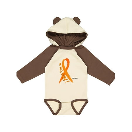 

Inktastic We Will Win Against Leukemia Ribbon Gift Baby Boy or Baby Girl Long Sleeve Bodysuit