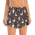 thumbnail image 2 of Fotbe cartoon geese Pattern Womens High Waist Running Shorts Athletic Workout Quick Dry Shorts for Women with Pockets Gym Yoga Summer Shorts-X-Large, 2 of 7