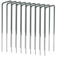 thumbnail image 1 of 10 pcs Garden Pegs Heavy Duty Tent Pegs Metal Ground Pegs U-shaped Metal Pegs, 1 of 3