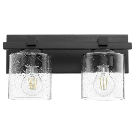 2 Light Cylinder Wall Mount in Transitional Style 14 inches Wide By 7.5 inches High-Noir Finish-Clear Glass Color Bailey Street Home 183-Bel-4350572
