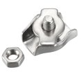 thumbnail image 4 of Unique Bargains 10Pcs, Stainless Steel Single Wire Rope Clip Cable Clamp for 1.5-2mm Rope, 4 of 4