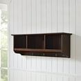thumbnail image 2 of Crosley Brennan 3 Cubby Wall Mounted Coat Rack in Mahogany, 2 of 5