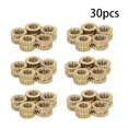 thumbnail image 2 of Wekity M3x4mm Female Thread Knurled Nuts Hx5mm OD Brass Threaded Insert Embedment Nuts Hydraulic Welded Joint Injection Molding Assortment Kit for 3D Printing Injection Molding 30PCS-0621, 2 of 3