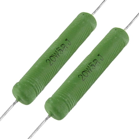 Ohm 25 Watt Wirewound Resistor - 10x 5 Ohm 20W Axial Wire Wound Resistor 20 Watts 5R