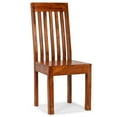 thumbnail image 3 of vidaXL 2/4/6x Solid Wood Acacia Dining Chairs with Honey Finish Kitchen Stool, 3 of 24