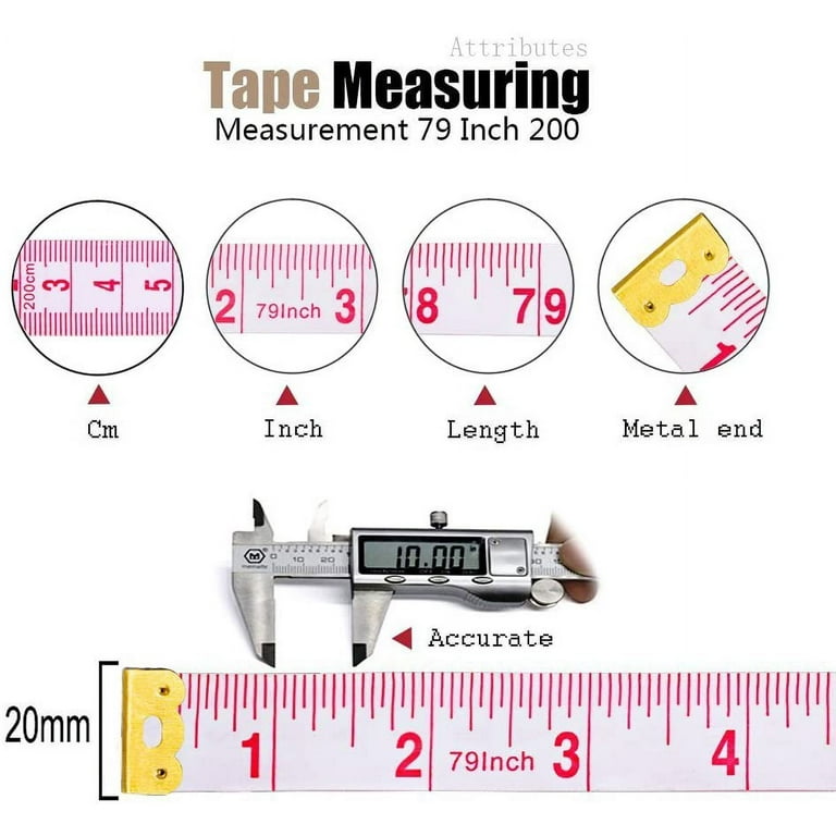 Tape Measure 3pcs 200cm / 79inch Sewing Measuring Tape Retractable Tailor  Tape Measure for Measure Length, Chest, Waist 