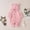 Pink, variant on Newborn Baby Boy Girls Bear Ear Knit Romper Hooded Wool Sweater Jumpsuit Outfits