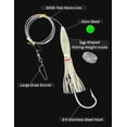 thumbnail image 2 of BLUEWING Fishing Spreader Bar Main Line Replacement with 6in Bulb Squids Mono Nylon Line for Wahoo Tuna Marlin Mahi Mahi, Luminous, 2 of 8