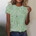 thumbnail image 2 of Short Sleeve Womens Tops Fitted T Shirts for Women Cotton Spring Graphic Print T Shirts Shirts, 2 of 4