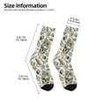 thumbnail image 2 of Kdxio Skull with Cash Print Children's Socks for Daily Wear and Sports Use Colorblock Mid-Calf Design Breathable Material, 2 of 5